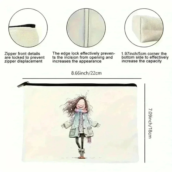 Large Capacity Women's Cosmetic Bag - Picture 4 of 5